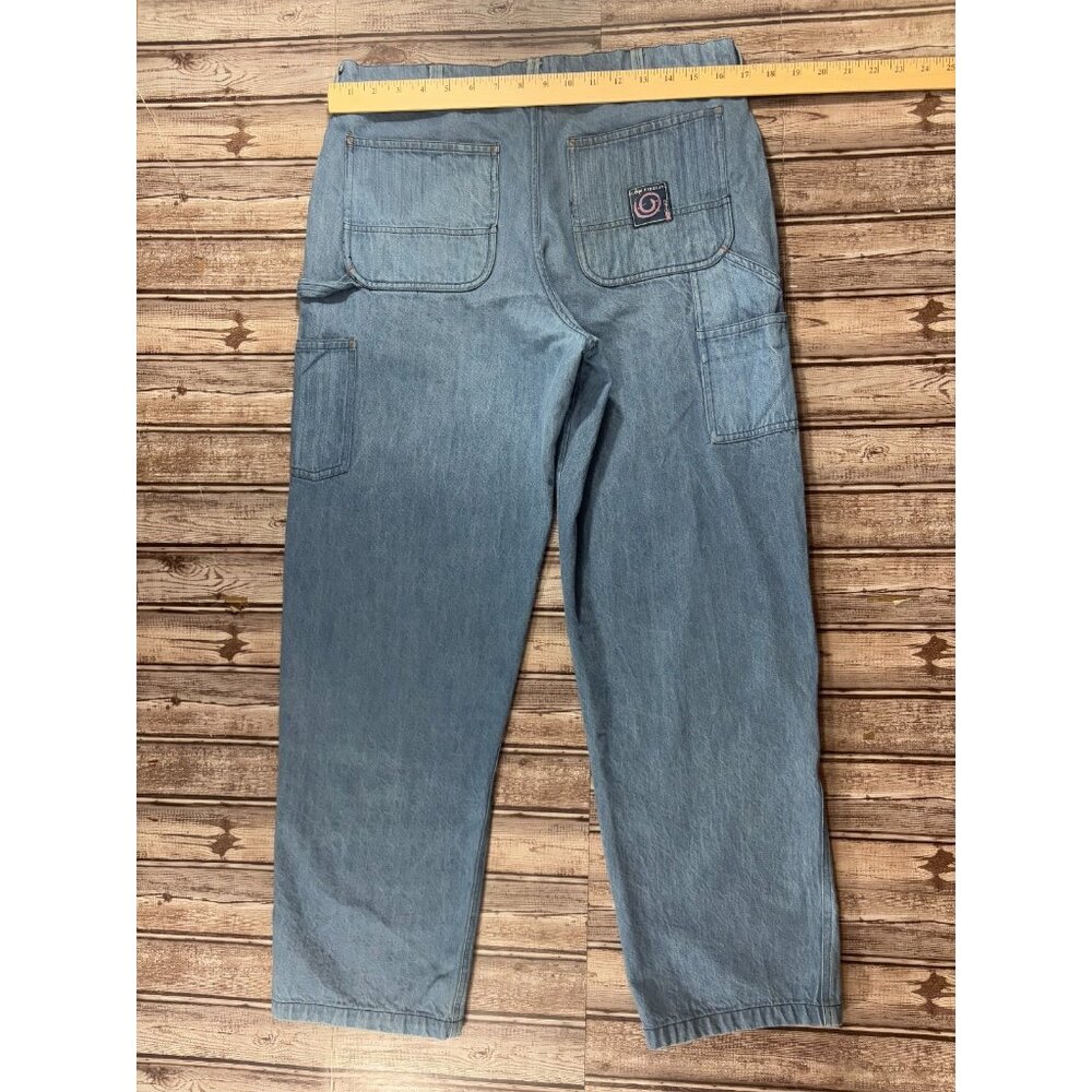 18 East Eigtheen East STUDIO double knee pant jean size M color blue - Picture 2 of 6